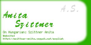 anita szittner business card